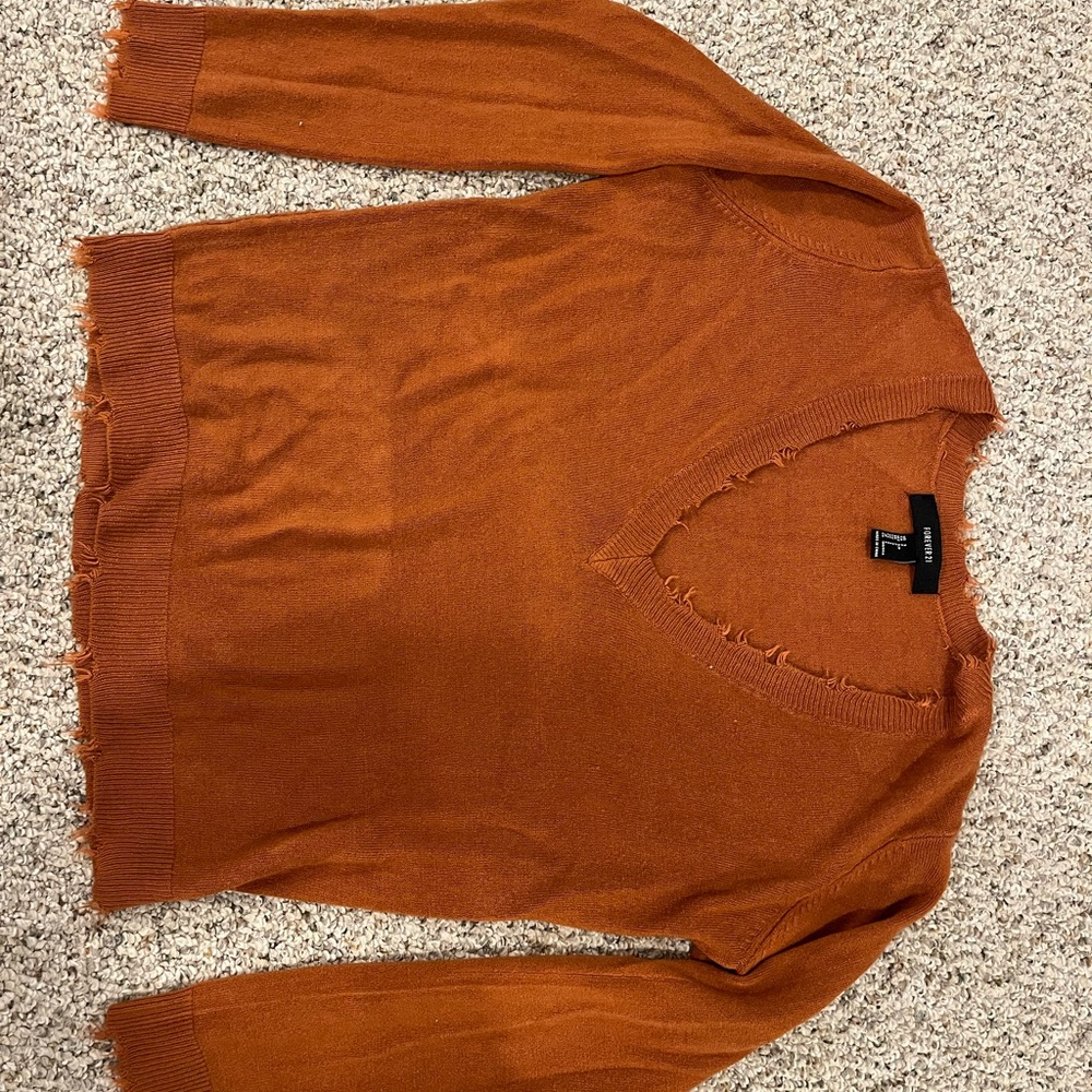 Burnt orange sweater top